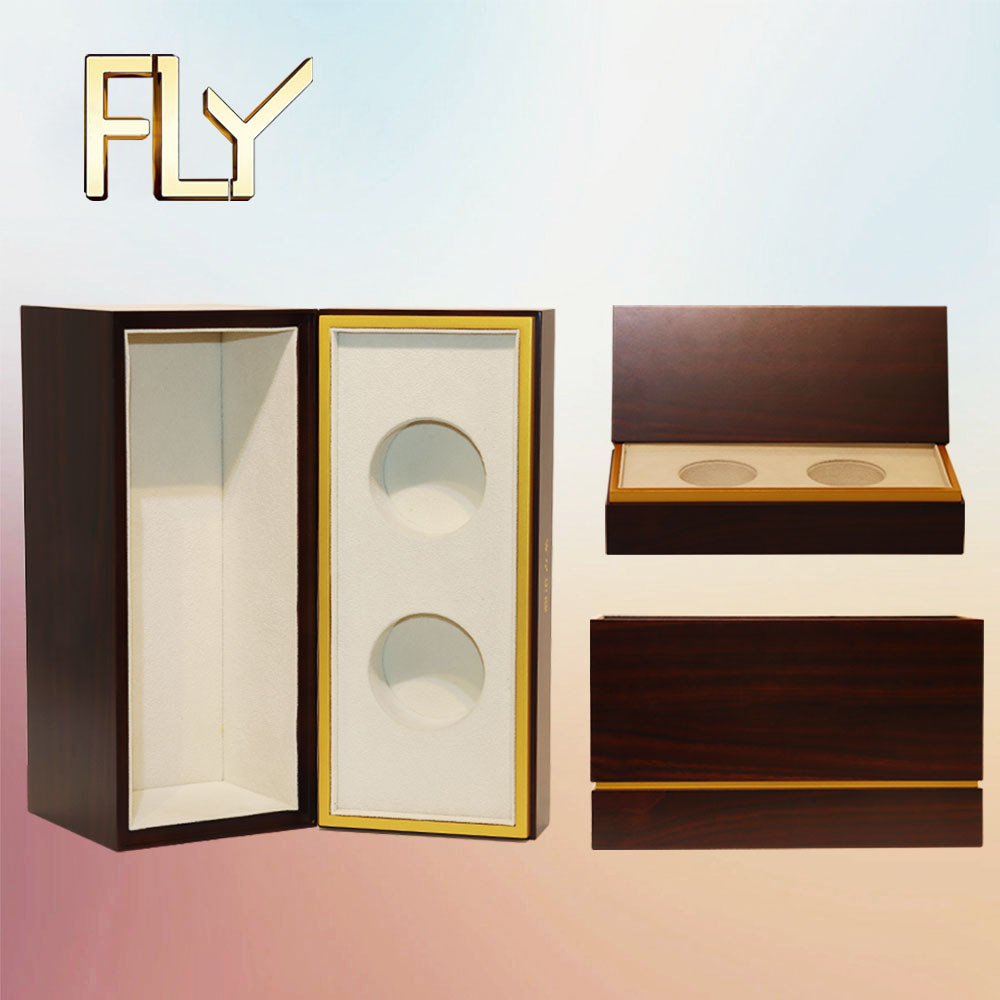 Versatile Custom Wooden Box Package for Wine Gifts and Tea